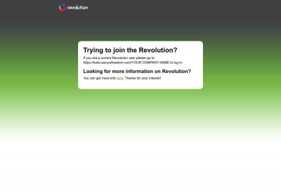 Revolution Sign In Revolution Sign In
