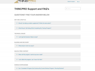 THINCPRO Support and FAQ's THINCPRO Support and FAQ's