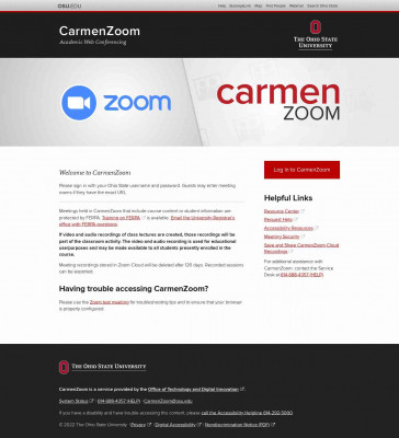 CarmenZoom | The Ohio State University CarmenZoom | The Ohio State University