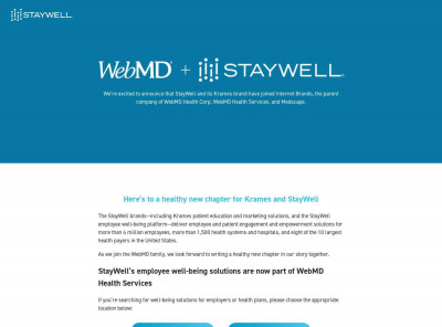 StayWell & Krames join Internet Brands, with WebMD and ... StayWell & Krames join Internet Brands, with WebMD and ...