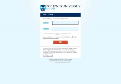 BJU – Central Authentication Service BJU – Central Authentication Service