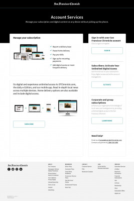Manage Subscription - SF Chronicle Manage Subscription - SF Chronicle