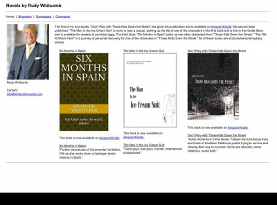 Biography - Novels by Rudy Whitcomb Biography - Novels by Rudy Whitcomb