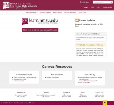 Learn NMSU - New Mexico State University Learn NMSU - New Mexico State University
