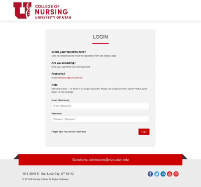 Application Portal - Login Application Portal - Login