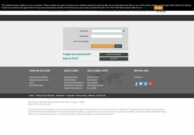 RJO Futures: Secure Login RJO Futures: Secure Login