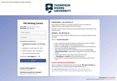TRU Writing Centre TRU Writing Centre