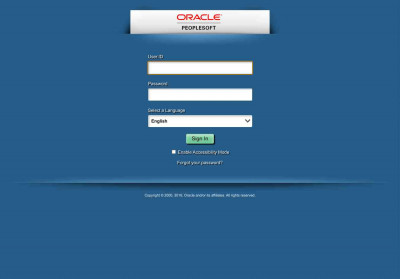 Oracle PeopleSoft Sign-in Oracle PeopleSoft Sign-in