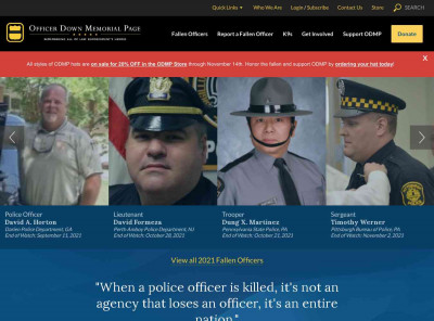 Officer Down Memorial Page (ODMP) Officer Down Memorial Page (ODMP)