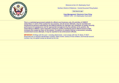 PACER: Login - CM/ECF LIVE - US Bankruptcy Court:oknb PACER: Login - CM/ECF LIVE - US Bankruptcy Court:oknb