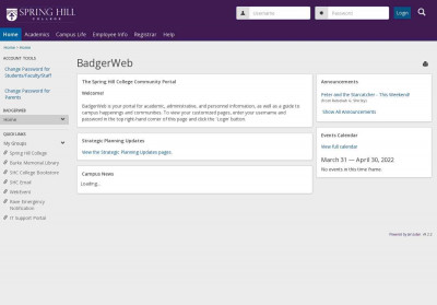 BadgerWeb: Home BadgerWeb: Home