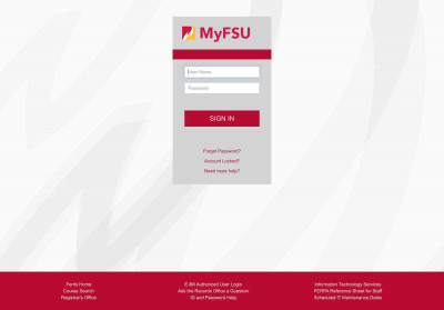 MyFSU Login MyFSU Login
