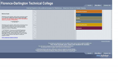 WebAdvisor Main Menu WebAdvisor Main Menu