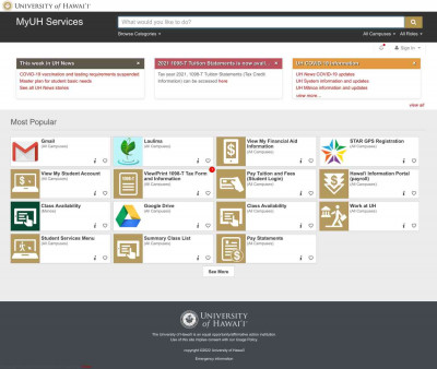 MyUH Services | All Campuses MyUH Services | All Campuses
