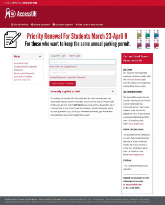 Access UH - University of Houston Access UH - University of Houston