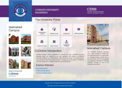 CUI Portal - Islamabad - COMSATS University Islamabad CUI Portal - Islamabad - COMSATS University Islamabad