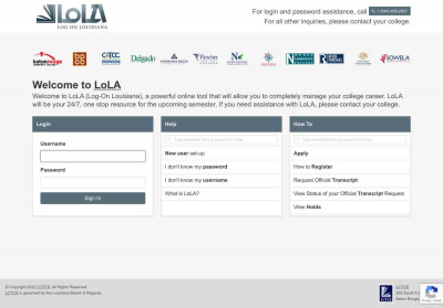 LoLA - Log On Louisiana LoLA - Log On Louisiana