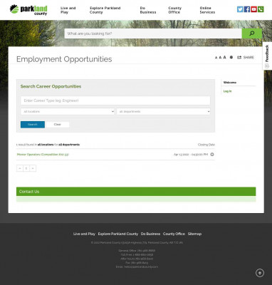 Employment Opportunities - Parkland County Employment Opportunities - Parkland County