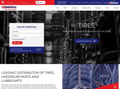 Customer Application: Tires, Auto Parts, and ... - US AutoForce Customer Application: Tires, Auto Parts, and ... - US AutoForce