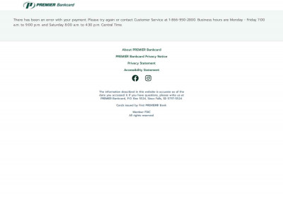 First PREMIER® Bank Payment Application First PREMIER® Bank Payment Application