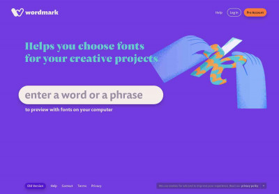 Wordmark - Helps you choose fonts! Wordmark - Helps you choose fonts!