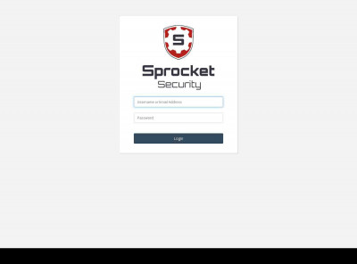 Login · Sprocket Security Login · Sprocket Security