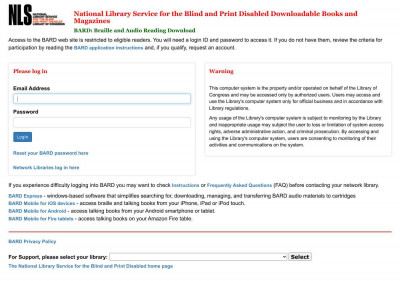 NLS Bard - Library of Congress NLS Bard - Library of Congress