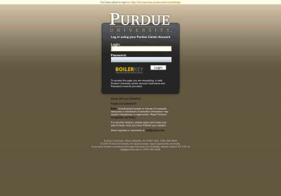 Purdue Web Authentication Purdue Web Authentication