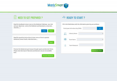 Markstrat: Login Markstrat: Login