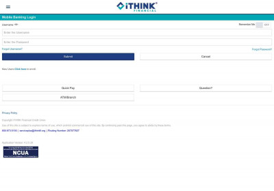 iTHINK Financial Credit Union iTHINK Financial Credit Union