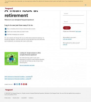 Vanguard: Retirement plan log in Vanguard: Retirement plan log in