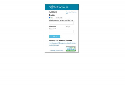 My ASF Account Login My ASF Account Login
