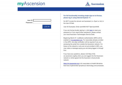 myAscension:Log In myAscension:Log In