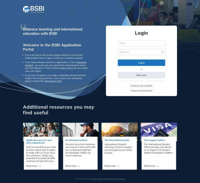 BSBI Online Application Portal BSBI Online Application Portal