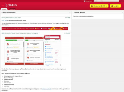 myRutgers Mobile Portal myRutgers Mobile Portal