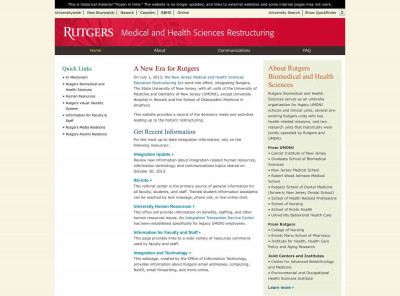 Rutgers Medical and Health Sciences Restructuring: Home Rutgers Medical and Health Sciences Restructuring: Home