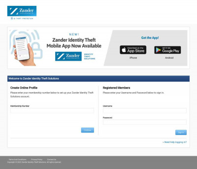 Zander Identity Theft Solutions - Sign In Zander Identity Theft Solutions - Sign In