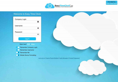 Easy Time Clock - Standard Login Easy Time Clock - Standard Login