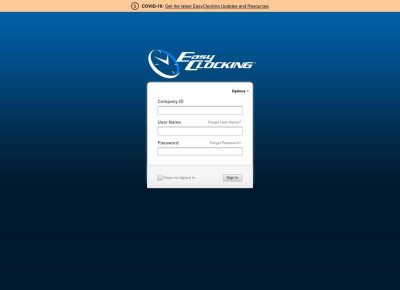 Easy Clocking: Login Easy Clocking: Login