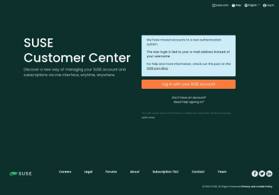 SUSE Customer Center SUSE Customer Center