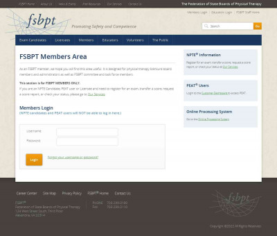Login Page - FSBPT Login Page - FSBPT