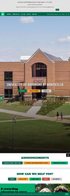 University of Arkansas at Monticello Home Page University of Arkansas at Monticello Home Page