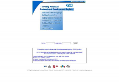 Traveling Arkanasas' Professional Pathways - TAPP Registry Traveling Arkanasas' Professional Pathways - TAPP Registry