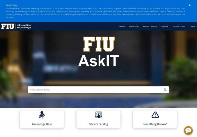System Status - AskIT Service Portal - Florida International ... System Status - AskIT Service Portal - Florida International ...