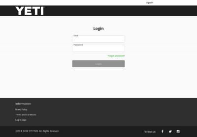 Yeti Dealer Portal - Login Yeti Dealer Portal - Login