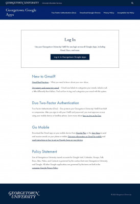 Georgetown Google Apps | Georgetown University Georgetown Google Apps | Georgetown University