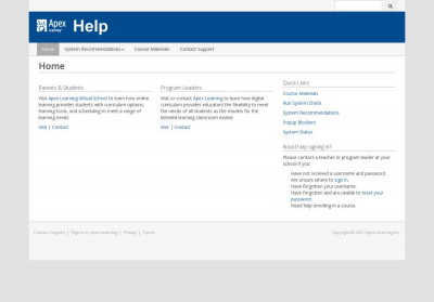 Contact Support | Apex Learning Contact Support | Apex Learning