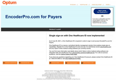 Optum360 EncoderProForPayers.com - Login Optum360 EncoderProForPayers.com - Login