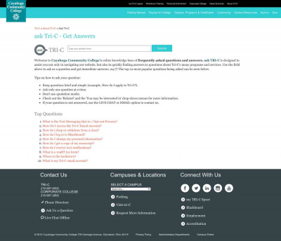 ask Tri-C - Get Answers - Cuyahoga Community College ask Tri-C - Get Answers - Cuyahoga Community College