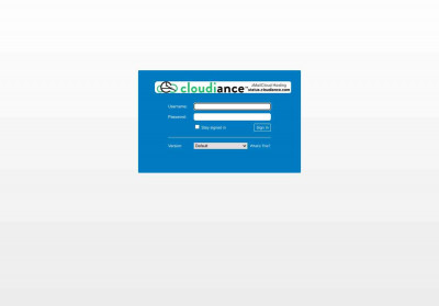 Cloudiance Web Client Sign In Cloudiance Web Client Sign In